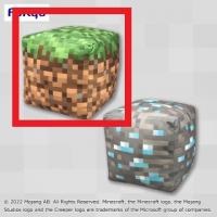 【A.草ブロック】マインクラフトブロックBIGぬいぐるみ