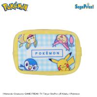 【D.ブルー×チェック】ポケットモンスター　カラフルスクエアポーチ