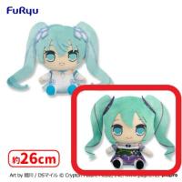 【B.朝顔衣装 】初音ミク きゅるまるBIGぬいぐるみ３