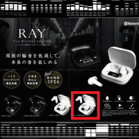 【D.ホワイト×ピンクゴールド】ノイズキャンセル機能付き　完全ワイヤレスイヤホンRay 2 α