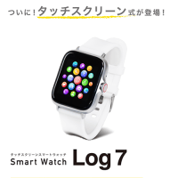 【B.WHITE】タッチスクリーン スマートウォッチLog7