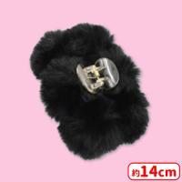 【C.ブラック】ぽんぽんヘアクリップ