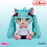 【A.通常顔】初音ミク　オリジナルぬいぐるみ　〜猫耳Tシャツver.〜