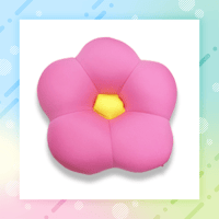 【C.ピンク】マイクロビーズフラワークッション