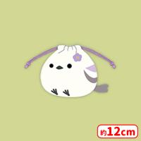 【C.しまゑ（パープル）】ふくふくシマエナガふわふわ巾着２