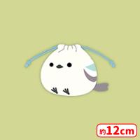 【D.シマちゃん（ブルー）】ふくふくシマエナガふわふわ巾着２