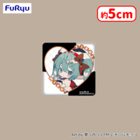 初音ミク×チロルチョコ スクエア缶バッジ | オンラインクレーンゲーム