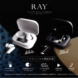 ノイズキャンセル機能付き 完全ワイヤレスイヤホン Ray