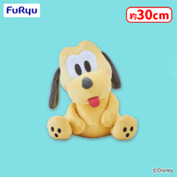 【C.プルート】ミッキー＆フレンズ こてっとぺったん BIGぬいぐるみ 〜ミッキーマウス・ミニーマウス・プルート〜