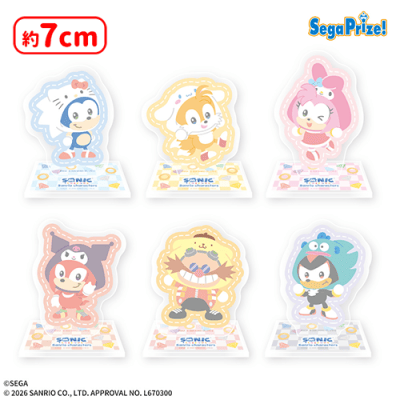 SONIC & FRIENDS ×Sanrio アクリルスタンド 全6種セット SONIC & FRIENDS×Sanrio characters アクリルスタンド | オンライン