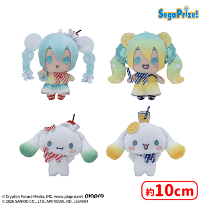 初音ミク×シナモロール マスコット 〜クリームソーダ・レモンソーダ